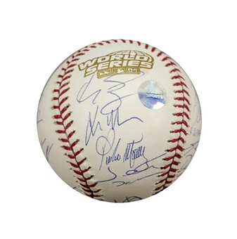 2004 Boston Red Sox Team Signed World Series Baseball(24 Signatures including Pedro, Ortiz and Schilling) (MLB AUTH)